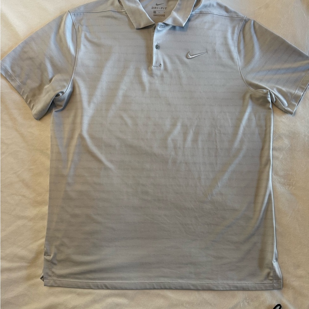 Nike Men's DRI-FIT Gray Polo Shirt size Large